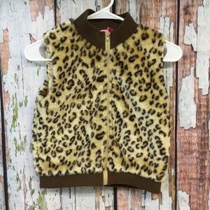 Copper Key Youth 6X Leopard Print Vest Full Zip